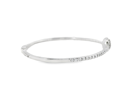 1.14CT Diamond Bangle 18k White Gold