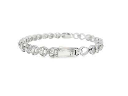 1.20CT Diamond Bangle 18k White Gold