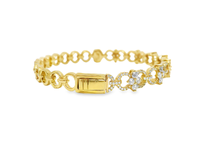 1.55CT Diamond Bangle 18k Yellow Gold