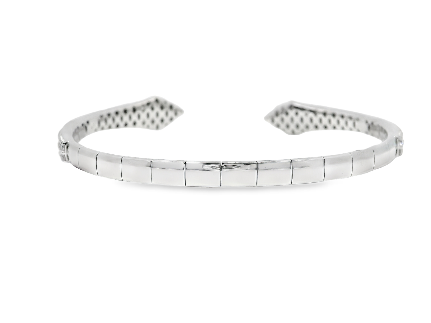 2.62CT Diamond Bangle 18k White Gold
