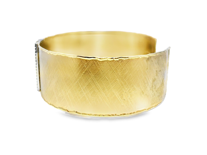 1.67CT Diamond Bangle 14k Yellow Gold