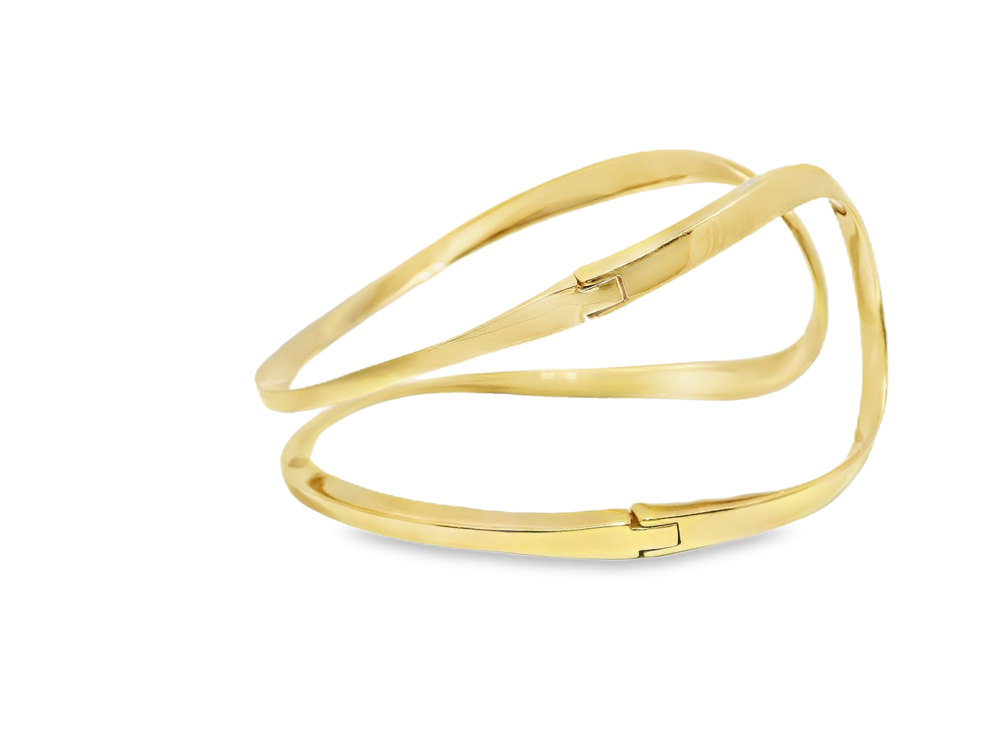 1.34CT Diamond Bangle 14k Yellow Gold