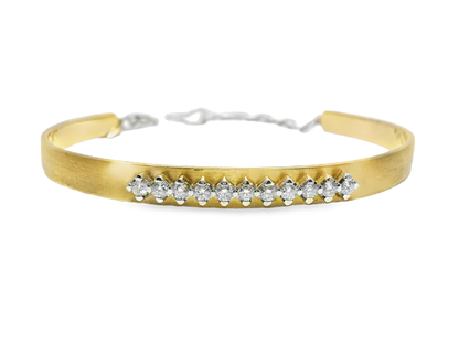 0.40CT Diamond Bangle 14k Gold