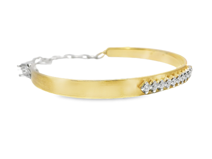 0.40CT Diamond Bangle 14k Gold