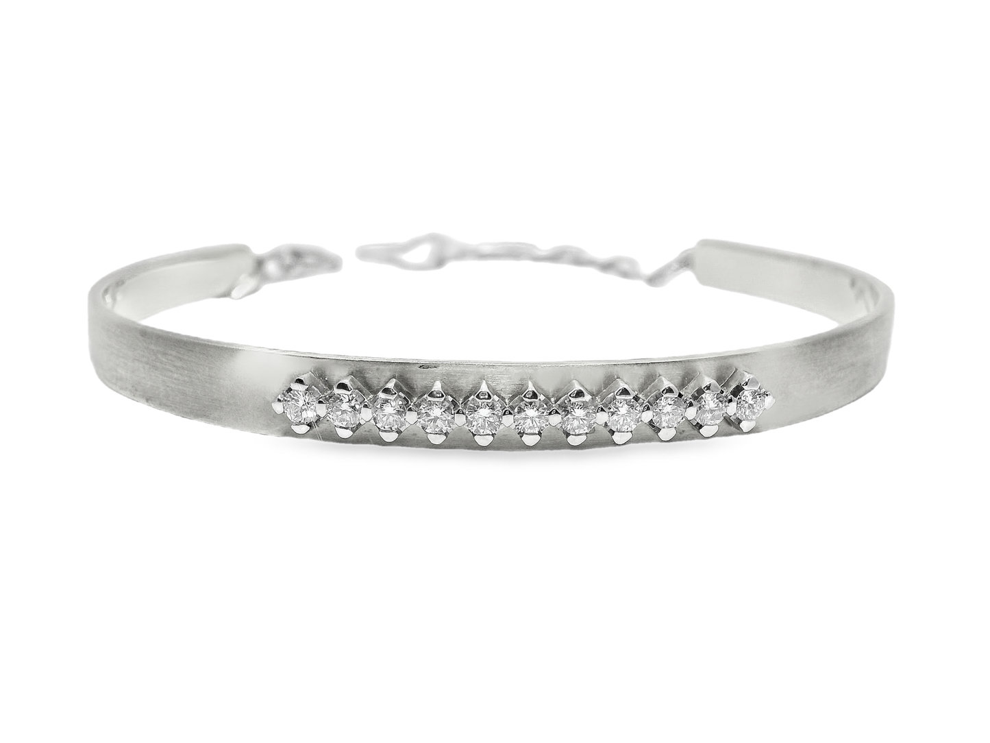 0.40CT Diamond Bangle 14k Gold