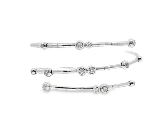 0.64CT Diamond Bangle 18k White Gold