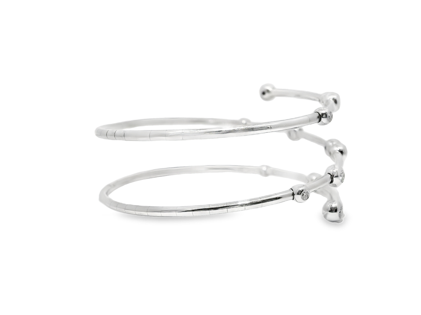 0.64CT Diamond Bangle 18k White Gold