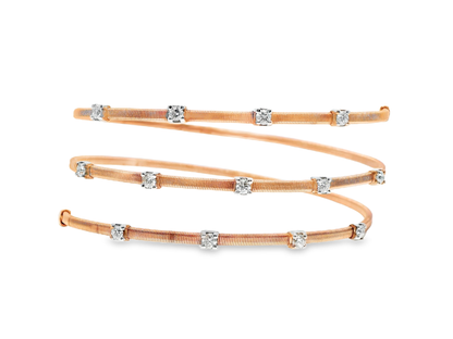 0.68CT Diamond Bangle 14k Gold