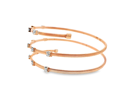 0.68CT Diamond Bangle 14k Gold