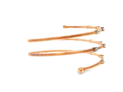 0.68CT Diamond Bangle 14k Gold