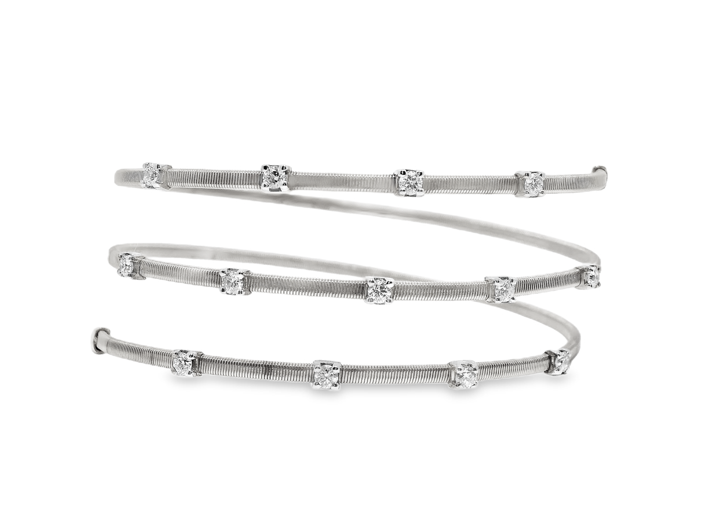 0.68CT Diamond Bangle 14k Gold