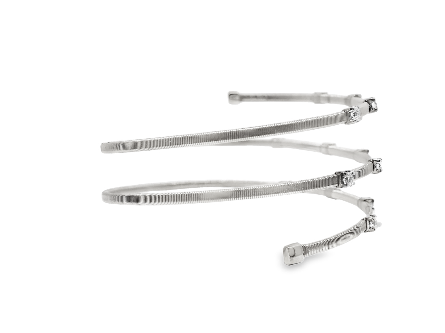 0.68CT Diamond Bangle 14k Gold