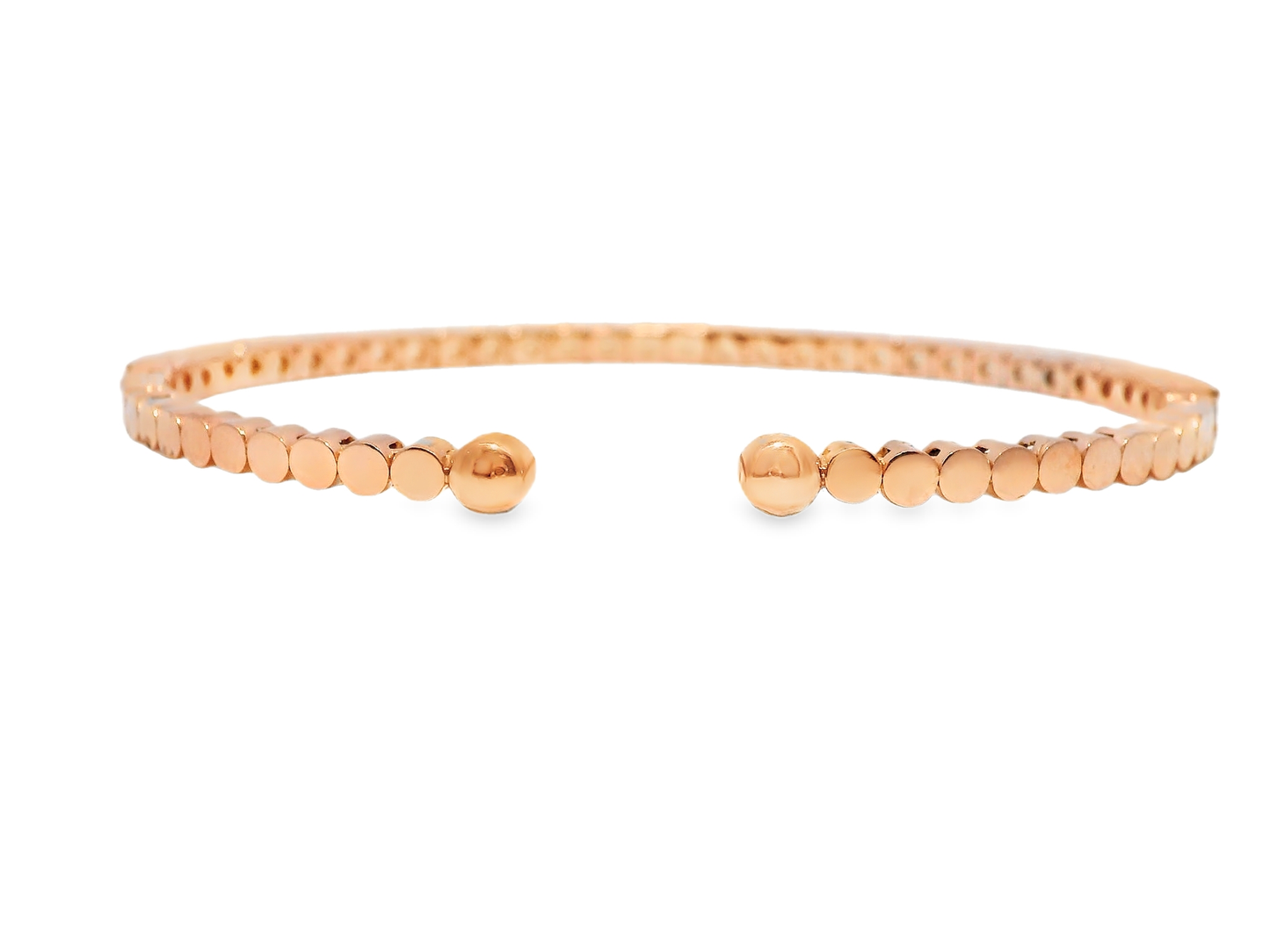 2.82CT Diamond Bangle 14k Rose Gold