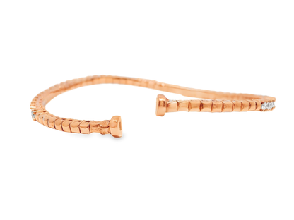 1.80CT Diamond Bangle 14k Rose Gold