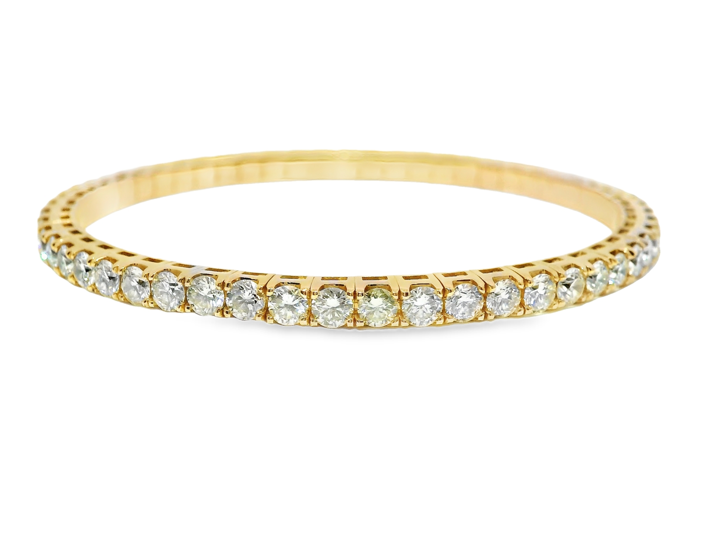 7.26CT Diamond Stretch Bangle 18k Rose Gold