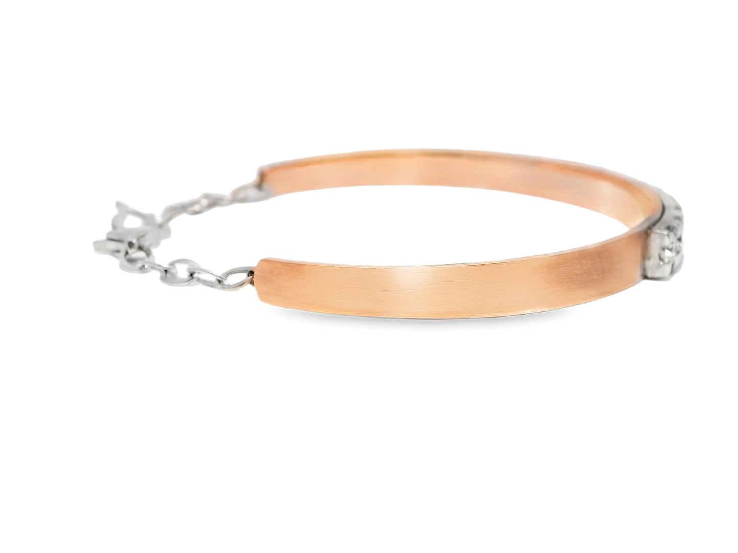 1.35CT Diamond Bangle 14k Rose Gold