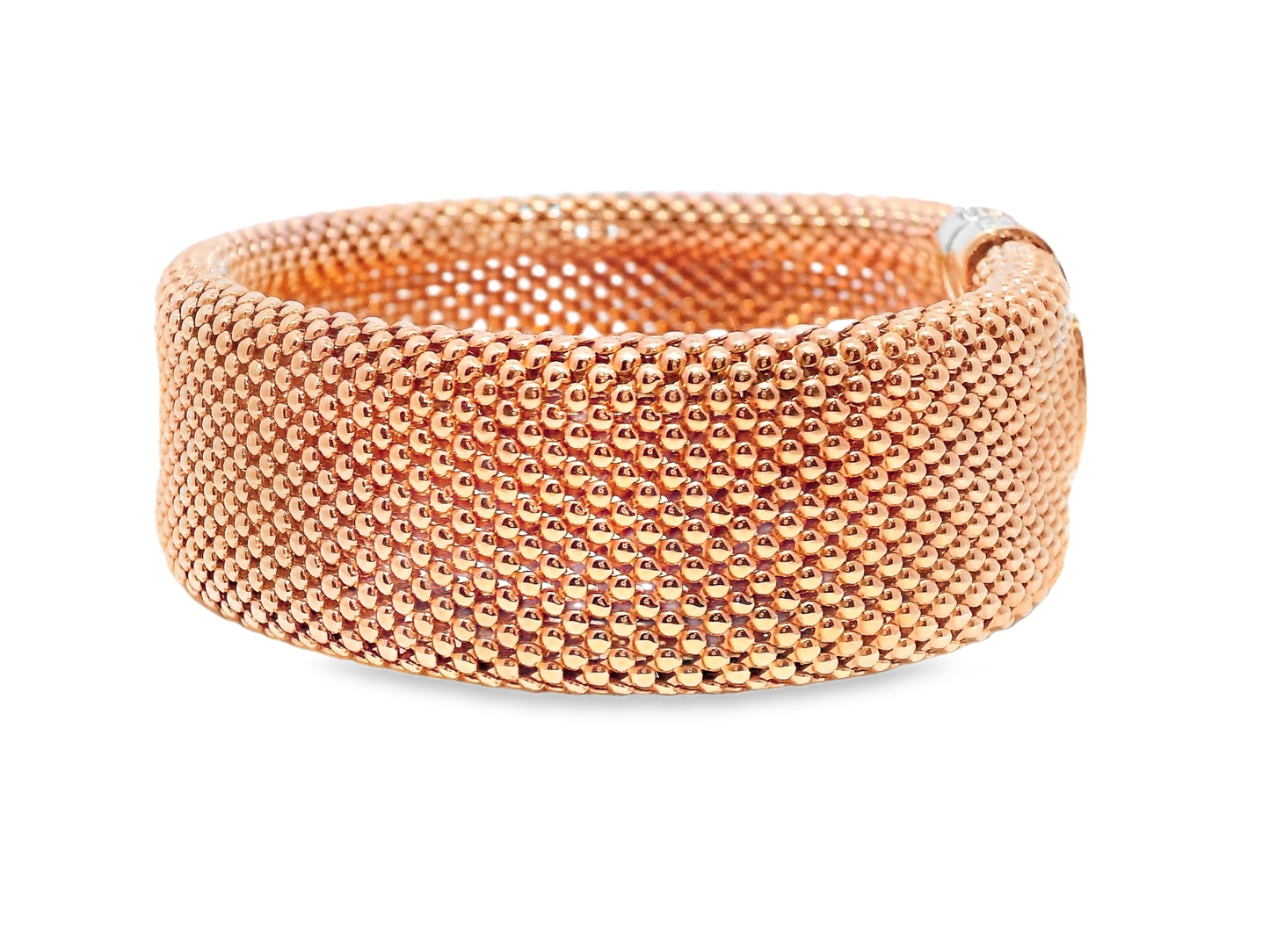 0.95CT Diamond Bangle 14k Rose Gold