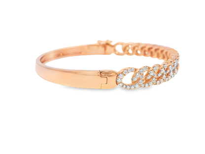 1.70CT Diamond Bangle 18k Rose Gold