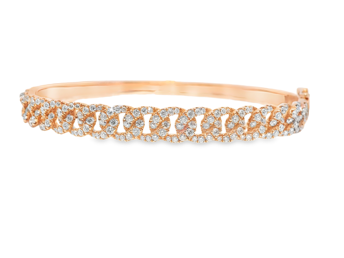 1.70CT Diamond Bangle 18k Rose Gold