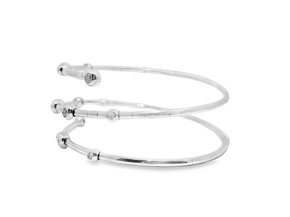 0.64CT Diamond Bangle 18k White Gold