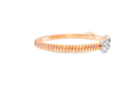 1.52CT Diamond Bangle 14k Rose Gold