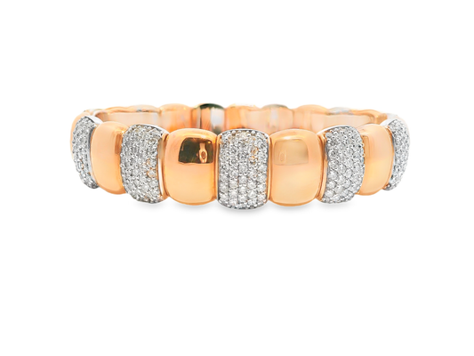 5.10CT Diamond Bangle 18k Rose Gold