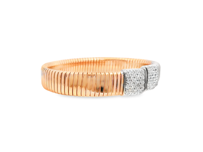 1.68CT Diamond Bangle 14k Rose Gold