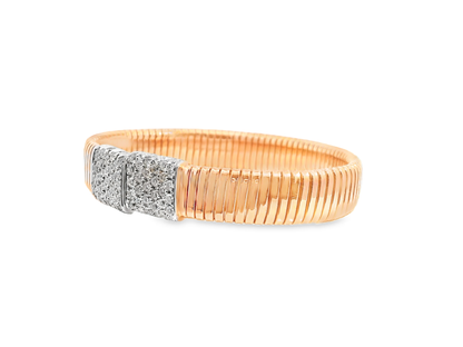 1.68CT Diamond Bangle 14k Rose Gold