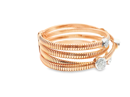 1.14Ct Diamond Bangle 14k Rose Gold