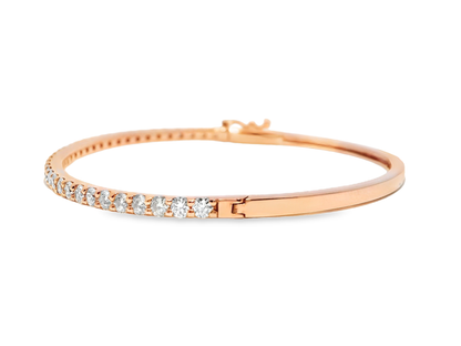 2.35CT Diamond Bangle 14k Rose Gold