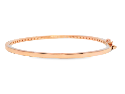 2.35CT Diamond Bangle 14k Rose Gold