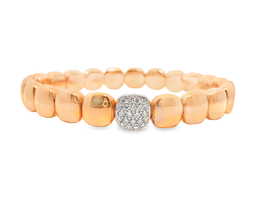 0.29CT Diamond Bangle 18k Rose Gold
