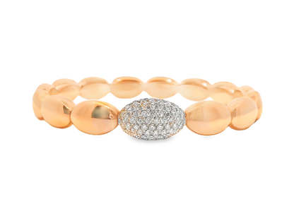 0.65Ct Diamond Bangle 18k Rose Gold