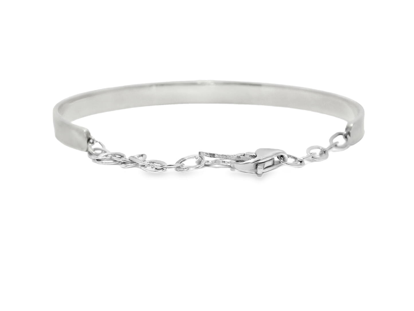 1.35CT Diamond Bangle 14k White Gold