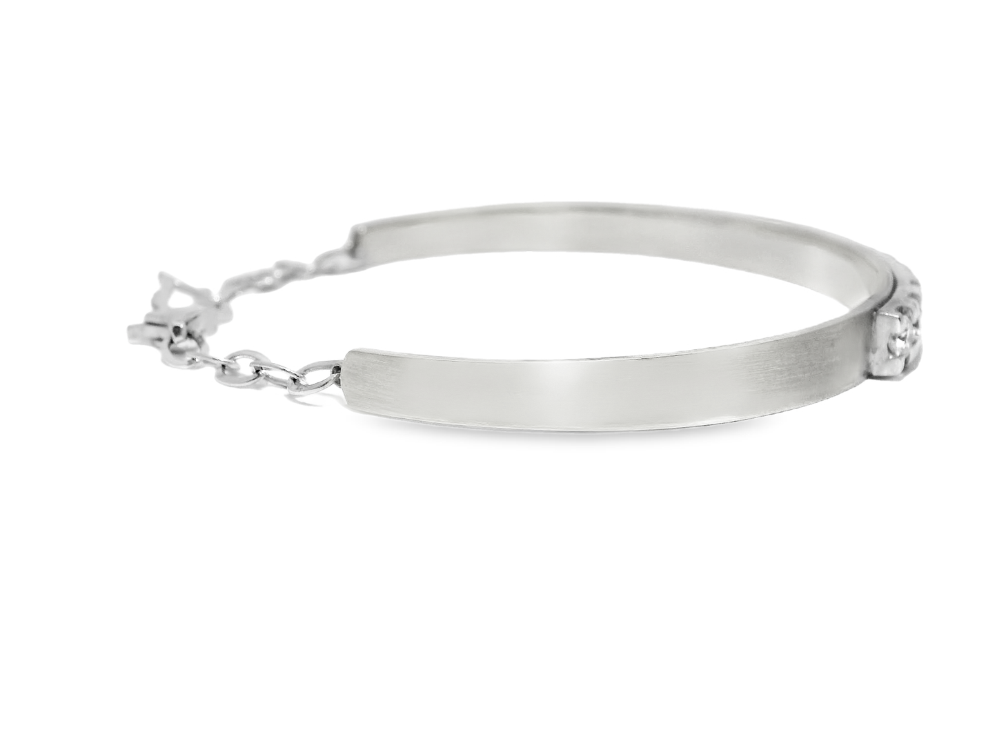 1.35CT Diamond Bangle 14k White Gold