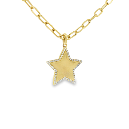 0.18CT Diamond Pendant 14k Yellow Gold