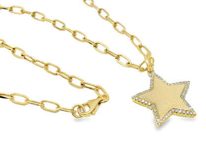 0.18CT Diamond Pendant 14k Yellow Gold