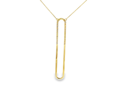 0.20CT Diamond Pendant 14k Yellow Gold