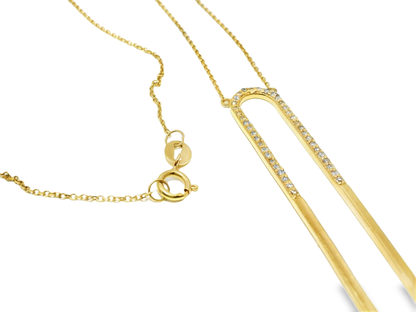 0.20CT Diamond Pendant 14k Yellow Gold