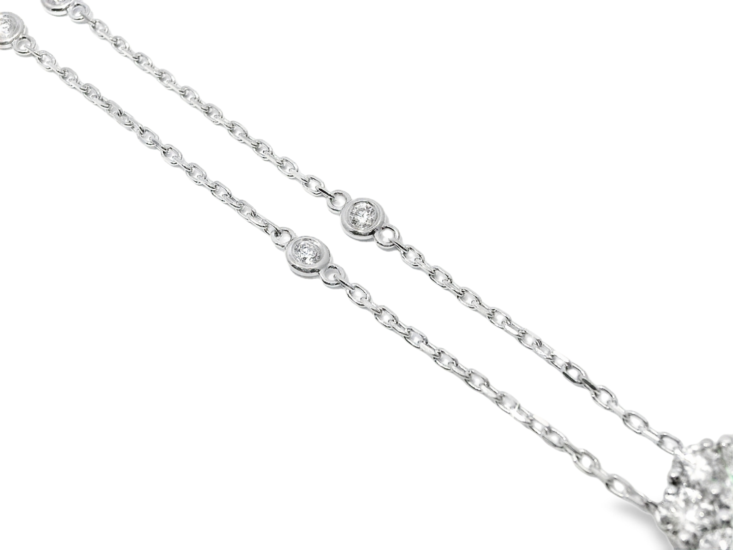 1.07CT Diamond Pendant 14k White Gold