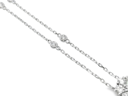 1.07CT Diamond Pendant 14k White Gold