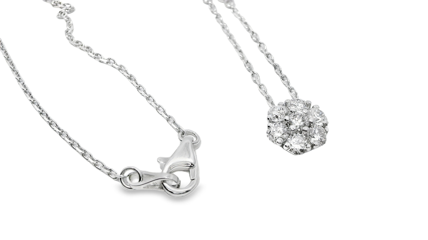 1.07CT Diamond Pendant 14k White Gold