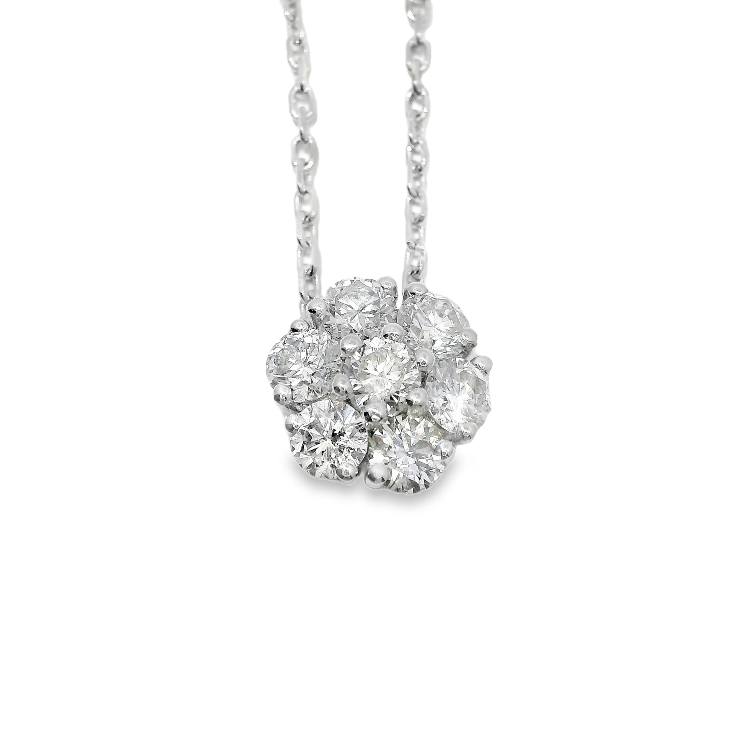 1.07CT Diamond Pendant 14k White Gold