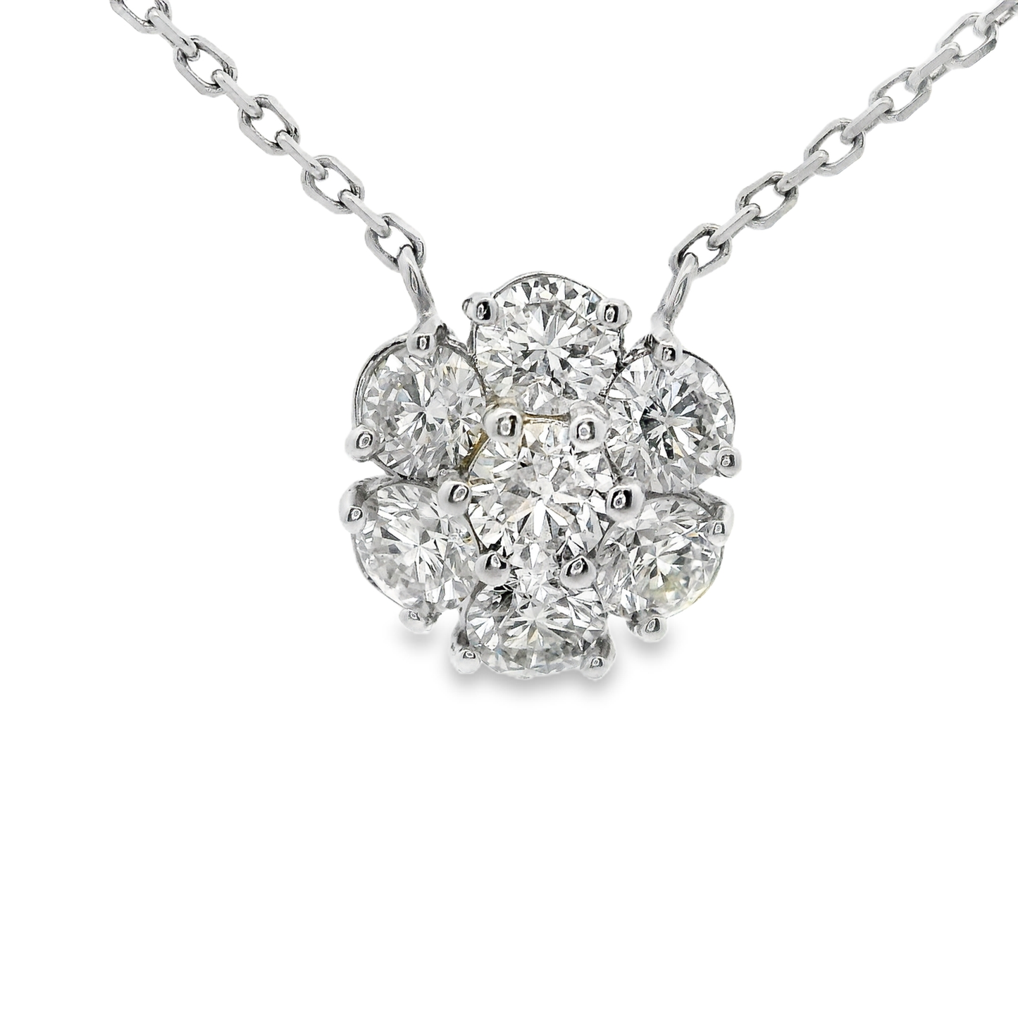 1.61CT Diamond Pendant 14k White Gold