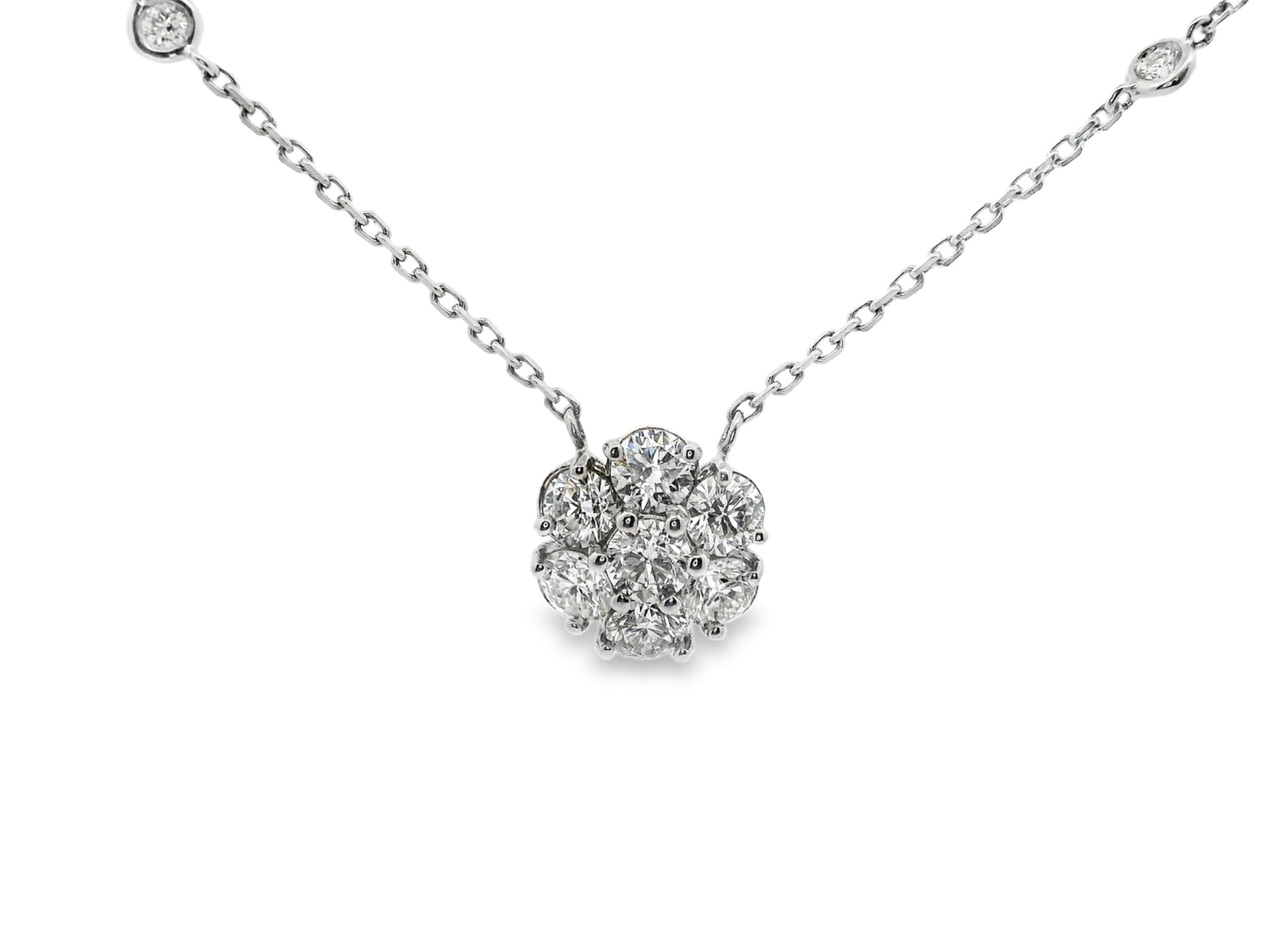 1.61CT Diamond Pendant 14k White Gold