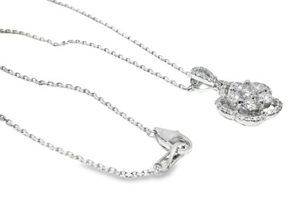 1.20CT Diamond Pendant 14k White Gold