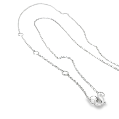0.09CT Diamond Pendant 14k White Gold