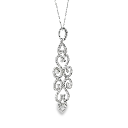 0.62CT Diamond Pendant 14k White Gold