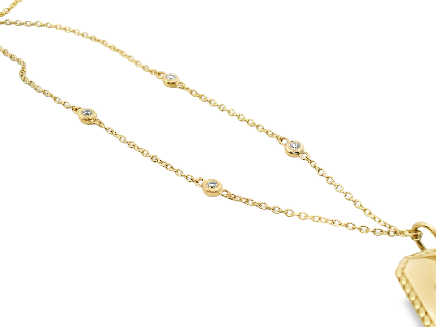 0.19CT Diamond K Initial Pendant 14k Yellow Gold