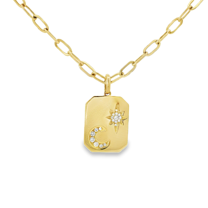 0.09CT Diamond Pendant 14k Yellow Gold